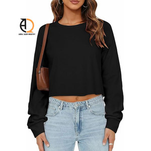 Sudadera corta con capucha y cremallera para mujer, estilo casual - Product Image 6