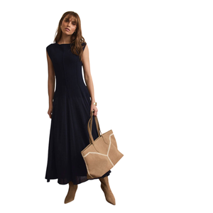 Vestido largo informal con cuello cuadrado y estampado floral para mujer, uso diario - Product Image 4