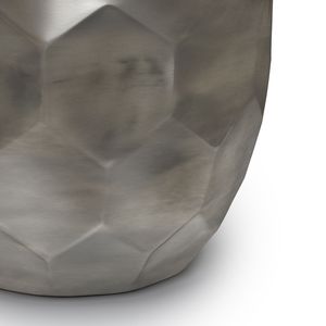 Tavolino Flanigan in Metallo Argento Anticato, Elegante Arredamento per Soggiorno - Product Image 3