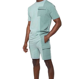 Summer Mens Clothing 13 Colors Oversized Tshirt Casual 2 PCS Men Shorts <b>Set</b> Jogging Sportswear Plus Size Comfortable Breathable - Product Image 1