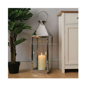 Lanterne à bougie en fer de couleur personnalisée et de luxe moderne, support décoratif durable fait à la main pour la décoration intérieure et extérieure d'une fête - Product Image 4
