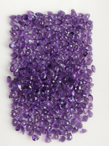 Ametista africana natural de 4x3 mm, corte pera, piedra preciosa suelta de la mejor calidad para la fabricación de joyas. - Product Image 5