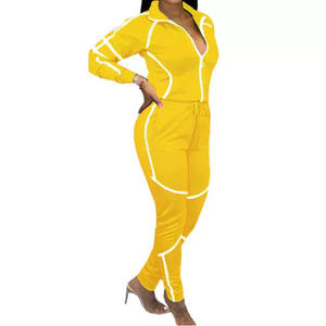 Ensemble de survêtement d'hiver pour femmes grande taille, couleur unie, sweat-shirt 100% coton avec pantalon de jogging deux pièces - Product Image 4