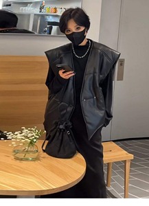 Chaleco de Cuero Genuino para Mujer, Estilo Motero, Impermeable, de Lona, de Secado Rápido, a la Moda, Estilo Urbano, 2026 - Product Image 3