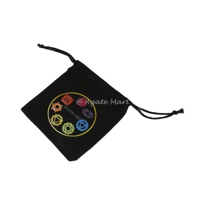 Bolsa de embalaje de algodón de semilla de vida y Chakra de tela natural, regalo artesanal de cristal para almacenamiento o exhibición de manualidades - Product Image 5