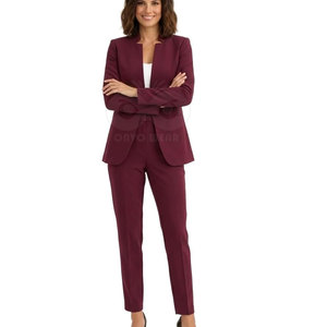 Ladies Premium Pant Suit <b>Set</b> Stylish <b>Blazer</b> Matching Trousers Business Office Formal Wear Wholesale - Product Image 3