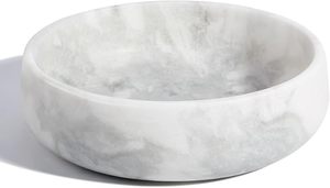 Gamelle pour animaux de compagnie en marbre vert, robuste, antidérapante, pour chien et chat, bol lisse en pierre pour nourriture et eau - Product Image 5