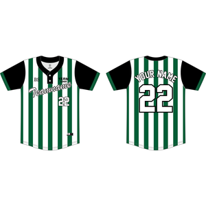 Maillot de baseball personnalisé pour homme adulte, manches courtes, fermeture à boutons, tissu en maille polyester/coton, imprimé par transfert thermique, séchage rapide - Product Image 5