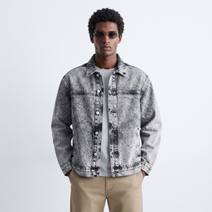 Winter Jean <b>Jacket</b> <b>Mens</b> Turn Down Collar Button Up Denim Jeans <b>Jackets</b> <b>Men</b> <b>White</b> Washed Denim <b>Jacket</b> <b>Men's</b> - Product Image 6