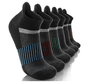 Chaussettes de sport respirantes à coupe basse avec motif rayé en plusieurs couleurs pour toutes les saisons et les sports de plein air - Product Image 2