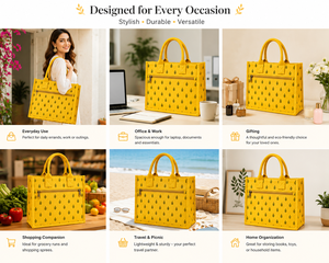 Yellow Laminated Jute Tote <b>Bag</b> Eco-Friendly Reusable Shopping <b>Bag</b> Zipper Pocket Custom Wholesale Beach Tote Exhibition <b>Medium</b> - Product Image 4