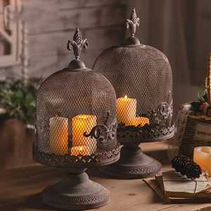 Vintage Metal <b>Candle</b> <b>Holder</b> Lantern Decorative Hollow <b>Candle</b> Stand For Home Wedding Party Table <b>Garden</b> Decoration - Product Image 1