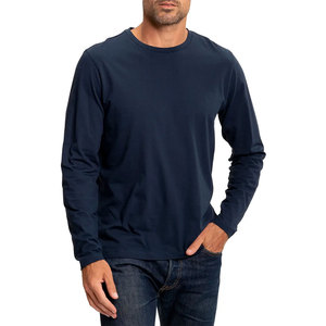 <b>Cheap</b> Price High Quality 220gsm Blank Drop Shoulder Plain 100% Cotton Oversized Custom Long Sleeve T-Shirt for Men - Product Image 1