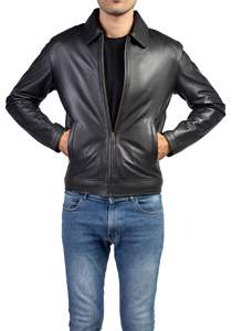 <b>Men</b> Classic Leather <b>Jacket</b> Genuine Leather Casual Outdoor Zip Front Comfortable Regular Fit Fashion Outerwear Winter Breathable - Product Image 6