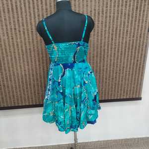 Women's Daily Summer Boho Simple Floral Printed Silk Viscose Polyester Woven Loose Silhouette Floor-Length Ruffle Hem <b>Elastic</b> - Product Image 2