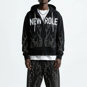Best Design Winter 100% Cotton Breathable Men <b>Rhinestone</b> Tracksuit Cheap Rate <b>Top</b> Trending Fully Customise OEM - Product Image 1