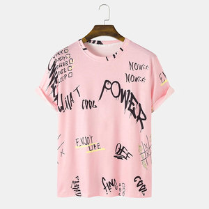 T-shirt décontracté pour homme de haute qualité, 100% coton, léger, couleur personnalisée, respirant, avec logo personnalisé - Product Image 1