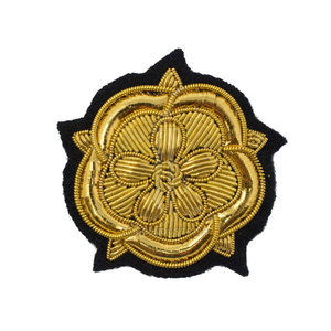 Handmade 2026 Model OEM Handmade Bullion Wire Embroidery Badges with Custom Logo High Quality Customizable Colors & Design - Product Image 1