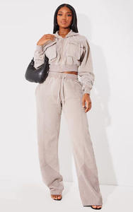 Conjunto Deportivo 2 en 1 para Mujer, Chaqueta con Cremallera de Manga Larga y Bolsillos Laterales, Pantalones Deportivos para Correr, Ropa de Invierno - Product Image 3