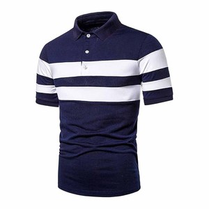 Stripe design short sleeve polo <b>shirts</b> custom color cotton polyester <b>collar</b> <b>t</b> <b>shirts</b> - Product Image 3