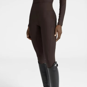 Leggings d'équitation pour femmes avec grip en silicone, taille haute, extensibles, respirants, pour l'entraînement - Product Image 1