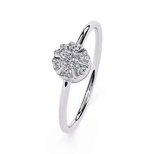 Anillo de Compromiso de Oro Sólido Chapado en Oro con Diamante de Corte Brillante Redondo Cultivado en Laboratorio con Certificación IGI CVD VVS de Loista Jewels para Mujer - Product Image 2