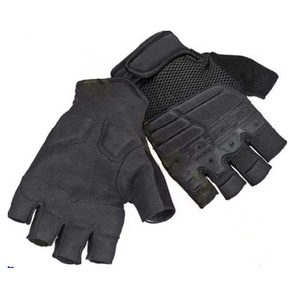 Demi Doigt Noir Gants Tactique Moto Cyclisme Gym Sports Anti Corde En Cuir Trekking Gants - Product Image 2