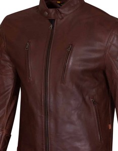 Clush Casual Breathable Vintage <b>Leather</b> <b>Blazer</b> <b>Jacket</b> for Men Custom Made Winter Office Evening Wear - Product Image 4