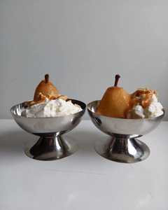 Tazón de Postre de Acero Inoxidable Plateado, Tazón de Helado de Base Baja, Recipiente Decorativo Moderno para Servir en la Mesa del Hogar - Product Image 4