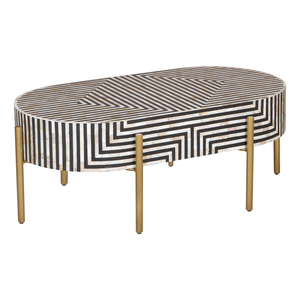 Mesa de Centro y Consola Modernas con Incrustaciones de Hueso, Muebles Pequeños para Sala de Estar a Precio de Mayoreo - Product Image 5