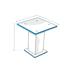 Housses de table carrées sur pieds, sur mesure, en polyester Oxford HDT 420D / 600D, du Vietnam - Product Image 2