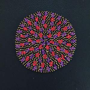 Stylish Embroidery Beaded Coaster Handmade Decorative Drink <b>Mat</b> for Coffee <b>Table</b> Dining Room and Office - Product Image 5