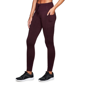 Women's High Waist Drawstring <b>Leggings</b> <b>with</b> <b>Pocket</b> Breathable Polyester Quick Dry Stretchy Yoga Workout Full Length Sport Pants - Product Image 1