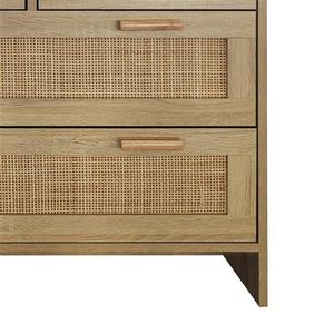 Credenza in Rattan con 4 Cassetti per Camera da Letto, Soggiorno, Sala da Pranzo e Corridoi, Facile da Montare - Product Image 6