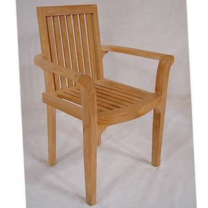 <b>TEAK</b> STACKING <b>CHAIR</b> STACKABLE OUTDOOR FURNITURE GARDEN <b>CHAIRS</b> - Product Image 1