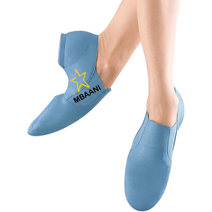 MBAANI รองเท้าเต้นแจ๊สแบบสวมสำหรับผู้หญิง สีฟ้า พื้นนุ่ม ลายดาว - Product Image 1