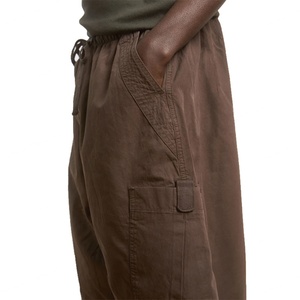 Nouveau short cargo baggy pour homme, style six poches, marron, taille élastique, coupe oversize, streetwear décontracté - Product Image 4