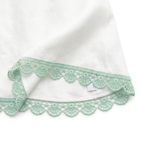 Dentelle Guipure GPO Fantaisie Écologique Vert Menthe 10mm, Vente Directe Usine, pour Robes de Bébé, Bordures de Vêtements, Artisanat et Couture Décorative