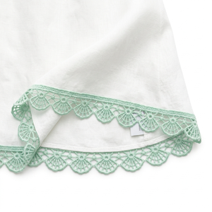 Encaje Guipur Ecológico de 10 mm Color Verde Menta, Directo de Fábrica, para Vestidos de Bebé, Adornos de Ropa, Manualidades y Costura Decorativa - Product Image 2