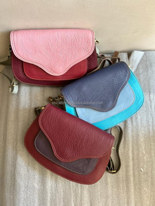 Nouveau Western élégant Multi cuir recyclé couleur trapu sac à bandoulière haute qualité en cuir sac à main coloré femmes côté sacs à bandoulière - Product Image 4