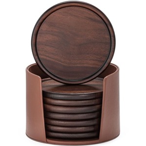 Exclusive Natural Timber Coaster Set Handmade Premium Drink Accessories For Dining <b>Kitchen</b> Office And Hospitality Applications - Product Image 5