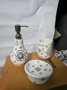 Bouteille de savon en céramique durable 500 ml avec pompe fluide pour usage quotidien, accessoires de salle de bain et utilitaire de cuisine - Product Image 6