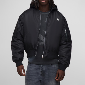 Chaqueta Formal con Capucha para Hombre, Holgada, de Nailon de Alta Calidad, Estilo Bomber con Cremallera, Nueva Tendencia de Otoño - Product Image 1