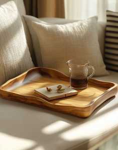 Handcrafted Wooden Tray with Traditional Indian for Luxury Gift Packaging or High <b>End</b> Home Decoration from india - Product Image 4