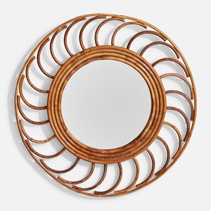 Cheapest price wall mirror flower design rattan mirrors wholesale high quality home <b>accessory</b> - Product Image 2
