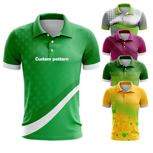 Maillot de golf personnalisé pour homme à manches courtes, séchage rapide, impression intégrale par sublimation, polyester et élasthanne, avec logo - Product Image 1