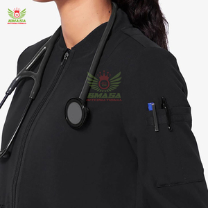 Ensembles de blouses médicales roses en coton tricoté et polyester, séchage rapide, respirants, uniformes d'hôpital unisexes, fabriqués au Pakistan - Product Image 4