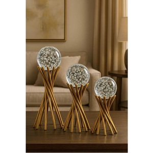Modern Metal <b>Table</b> Decor Centrepiece With Unique Geometric Design For Coffee <b>Table</b> Living Room Decoration - Product Image 1