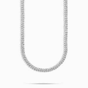 Collar de plata 925 para hombre con moissanita de corte redondo, cadena cubana, joyería hip hop, regalo para fiestas, pasa el probador de diamantes. - Product Image 3