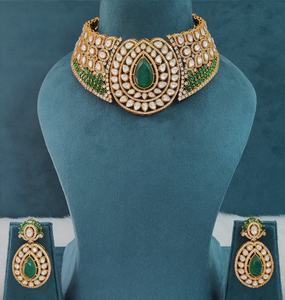 Ensemble de colliers de qualité supérieure, allure luxueuse, parfait pour les mariages, les occasions festives, les tenues de soirée, convient aux tenues ethniques et occidentales. - Product Image 4